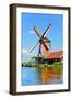 Windmill Amsterdam-Graphicstockphoto-Framed Photographic Print