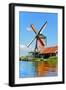 Windmill Amsterdam-Graphicstockphoto-Framed Photographic Print