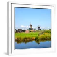 Windmill Amsterdam-Graphicstockphoto-Framed Photographic Print