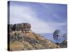 Windmill and Cliffs of Palo Duro Canyon State Park, Texas, USA-Darrell Gulin-Stretched Canvas