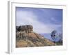 Windmill and Cliffs of Palo Duro Canyon State Park, Texas, USA-Darrell Gulin-Framed Photographic Print