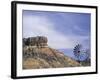 Windmill and Cliffs of Palo Duro Canyon State Park, Texas, USA-Darrell Gulin-Framed Photographic Print