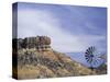 Windmill and Cliffs of Palo Duro Canyon State Park, Texas, USA-Darrell Gulin-Stretched Canvas
