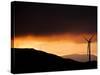 Windmill and Power Lines at Dawn, Manawatu, New Zealand-Don Smith-Stretched Canvas