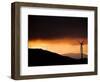 Windmill and Power Lines at Dawn, Manawatu, New Zealand-Don Smith-Framed Photographic Print