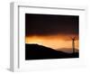 Windmill and Power Lines at Dawn, Manawatu, New Zealand-Don Smith-Framed Photographic Print