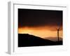 Windmill and Power Lines at Dawn, Manawatu, New Zealand-Don Smith-Framed Photographic Print