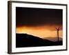 Windmill and Power Lines at Dawn, Manawatu, New Zealand-Don Smith-Framed Photographic Print