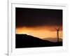 Windmill and Power Lines at Dawn, Manawatu, New Zealand-Don Smith-Framed Photographic Print