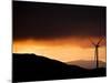 Windmill and Power Lines at Dawn, Manawatu, New Zealand-Don Smith-Mounted Photographic Print