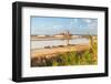 Windmill and salt flats, Saline Ettore e Infersa, Marsala, province of Trapani, Sicily-Paolo Graziosi-Framed Photographic Print