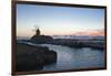 Windmill and Saltworks at Dusk , Marsala, Sicily, Italy-Massimo Borchi-Framed Photographic Print