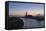 Windmill and Saltworks at Sunset, Marsala, Sicily, Italy-Massimo Borchi-Framed Stretched Canvas