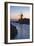 Windmill and Saltworks at Sunset, Marsala, Sicily, Italy-Massimo Borchi-Framed Photographic Print