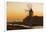 Windmill and Saltworks at Sunset, Marsala, Sicily, Italy-Massimo Borchi-Framed Photographic Print