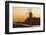 Windmill and Saltworks at Sunset, Marsala, Sicily, Italy-Massimo Borchi-Framed Photographic Print