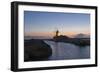 Windmill and Saltworks at Sunset, Marsala, Sicily, Italy-Massimo Borchi-Framed Photographic Print