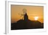 Windmill and Saltworks at Sunset, Marsala, Sicily, Italy-Massimo Borchi-Framed Photographic Print