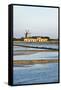 Windmill and Saltworks, Marsala, Sicily, Italy-Massimo Borchi-Framed Stretched Canvas