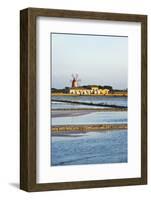 Windmill and Saltworks, Marsala, Sicily, Italy-Massimo Borchi-Framed Photographic Print