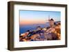 Windmill and Traditional Houses, Oia, Santorini (Thira), Cyclades Islands, Greek Islands-Karen Deakin-Framed Photographic Print