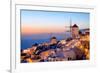 Windmill and Traditional Houses, Oia, Santorini (Thira), Cyclades Islands, Greek Islands-Karen Deakin-Framed Photographic Print