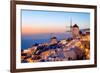 Windmill and Traditional Houses, Oia, Santorini (Thira), Cyclades Islands, Greek Islands-Karen Deakin-Framed Photographic Print