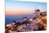 Windmill and Traditional Houses, Oia, Santorini (Thira), Cyclades Islands, Greek Islands-Karen Deakin-Mounted Photographic Print