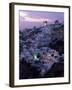 Windmill and Village of Oia, Island of Santorini (Thira), Cyclades, Greece-Gavin Hellier-Framed Photographic Print