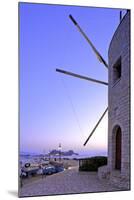Windmill at Anemomilos Beach, Corfu Town, Corfu, the Ionian Islands, Greek Islands, Greece, Europe-Neil Farrin-Mounted Photographic Print