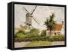 Windmill at Knock, Belgium, 1894-Camille Pissarro-Framed Stretched Canvas