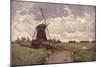 Windmill at Leidschendam-Paul Joseph Constantin Gabriel-Mounted Giclee Print