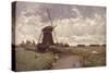 Windmill at Leidschendam-Paul Joseph Constantin Gabriel-Stretched Canvas