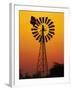 Windmill at Sunset, Fitzroy Crossing, Kimberley Region, Western Australia, Australia-David Wall-Framed Photographic Print