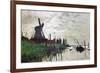 Windmill at Zaandam (Netherlands), 1871-Claude Monet-Framed Giclee Print