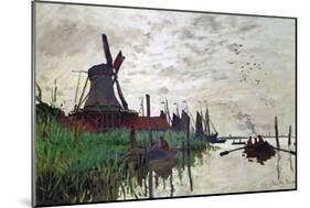 Windmill at Zaandam (Netherlands), 1871-Claude Monet-Mounted Giclee Print