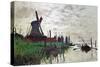 Windmill at Zaandam (Netherlands), 1871-Claude Monet-Stretched Canvas