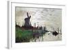 Windmill at Zaandam (Netherlands), 1871-Claude Monet-Framed Giclee Print