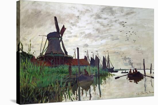 Windmill at Zaandam (Netherlands), 1871-Claude Monet-Stretched Canvas