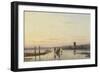 Windmill Beside a Frozen River-Andreas Schelfhout-Framed Art Print