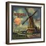 Windmill Brand - Hamilton City, California - Citrus Crate Label-Lantern Press-Framed Art Print