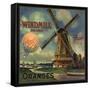 Windmill Brand - Hamilton City, California - Citrus Crate Label-Lantern Press-Framed Stretched Canvas