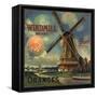 Windmill Brand - Hamilton City, California - Citrus Crate Label-Lantern Press-Framed Stretched Canvas