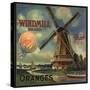 Windmill Brand - Hamilton City, California - Citrus Crate Label-Lantern Press-Stretched Canvas