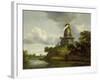 Windmill by a River-Jacob Isaaksz. Or Isaacksz. Van Ruisdael-Framed Giclee Print