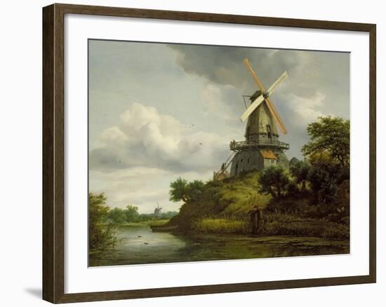 Windmill by a River-Jacob Isaaksz. Or Isaacksz. Van Ruisdael-Framed Giclee Print