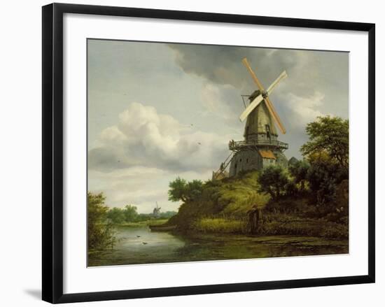 Windmill by a River-Jacob Isaaksz. Or Isaacksz. Van Ruisdael-Framed Giclee Print