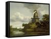 Windmill by a River-Jacob Isaaksz. Or Isaacksz. Van Ruisdael-Framed Stretched Canvas