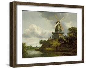 Windmill by a River-Jacob Isaaksz. Or Isaacksz. Van Ruisdael-Framed Giclee Print