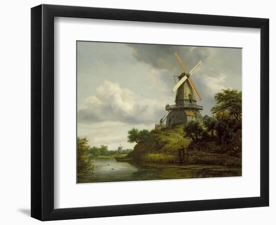 Windmill by a River-Jacob Isaaksz. Or Isaacksz. Van Ruisdael-Framed Giclee Print